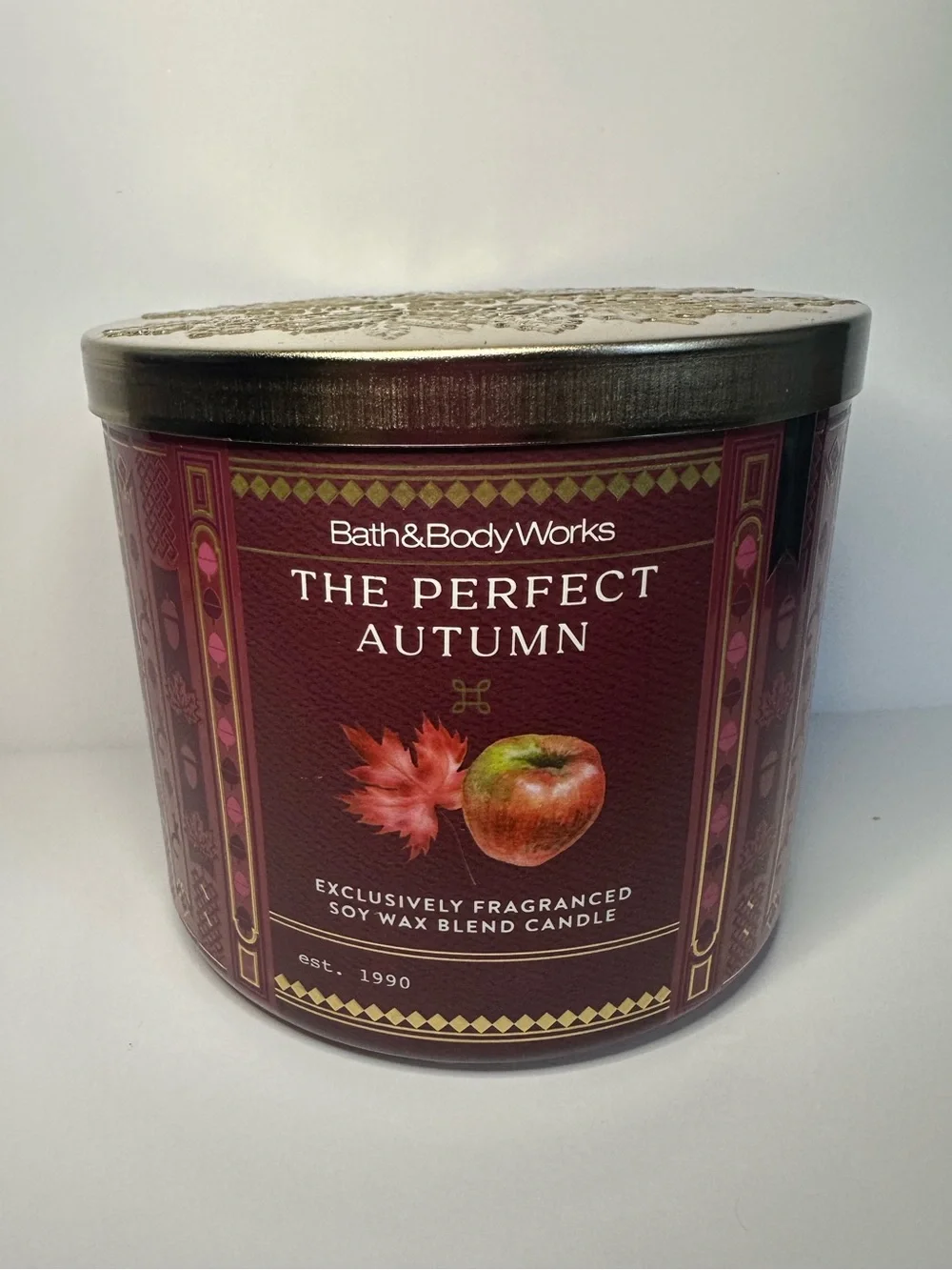 Bath & Body Works New The Perfect Autumn 3 Wick Candle